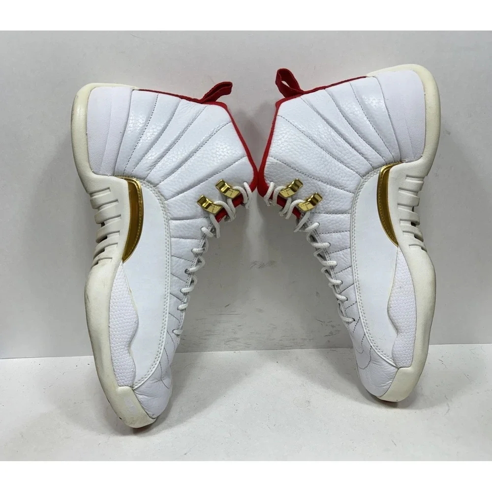 Nike Air Jordan 12 XII Retro FIBA White Red 130690-107 Men's Size 11.5 Shoes